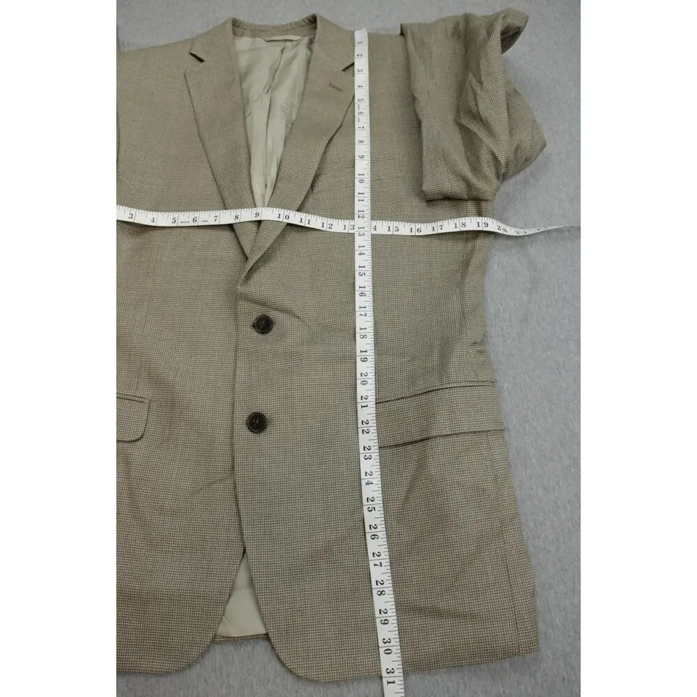 Calvin Klein Blazer Mens 40R Silk Wool 2‎ Buttons Single Breasted
